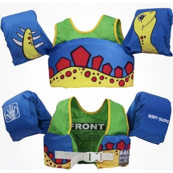 Body Glove Kids Life Jacket - U.S. Coast Guard Approved -Dinosaur